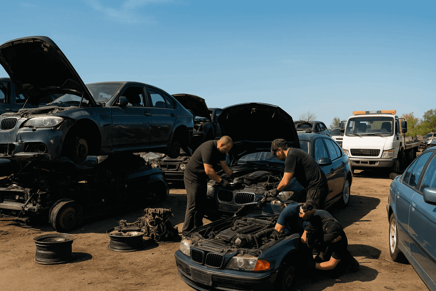 Rare BMW Parts at Auto Salvage Yard